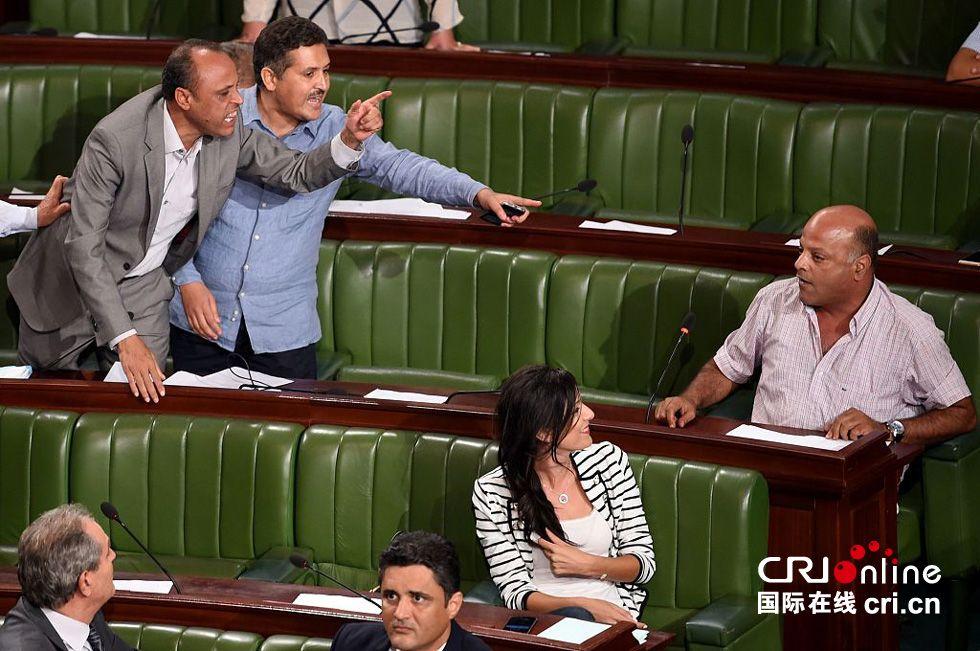 突尼斯议会辩论争议法案 议员指鼻子 对骂 [2]