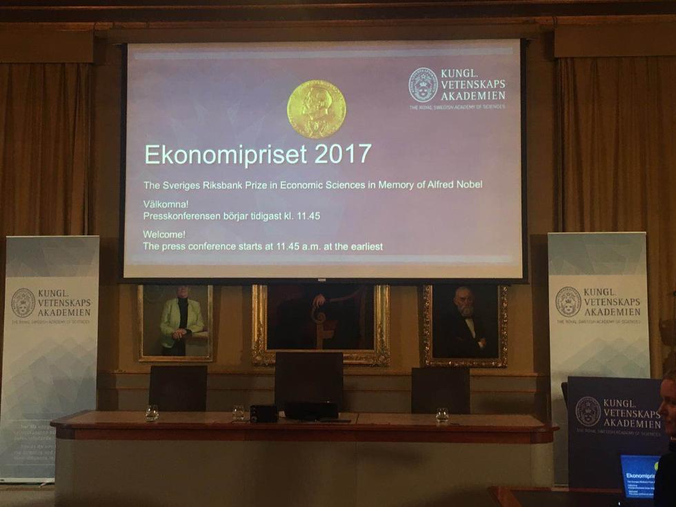 美国经济学家理查德·塞勒获得2017年诺贝尔