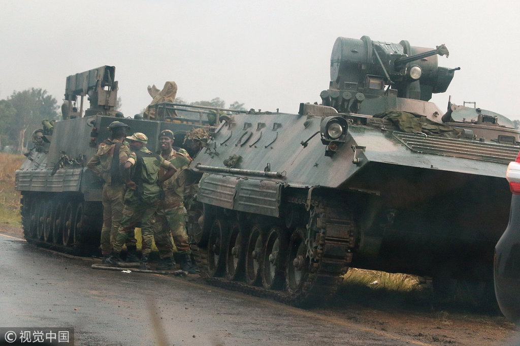 津巴布韦军队开进首都 夺取国家电视台