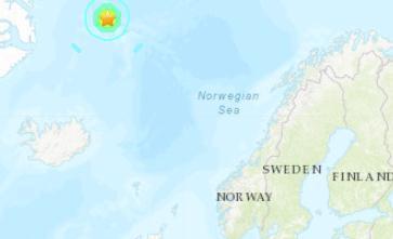 挪威西北部海域发生6.8级地震 震源深度10公里