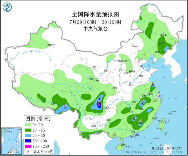 四川盆地有强降水 华北和东北地区多阵雨或雷阵雨