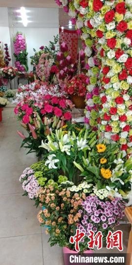 林国莲的花店一景。　受访者供图