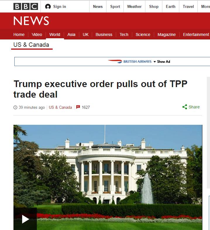 美国退出TPP:TPP群主跑路了,挑子谁扛得动?