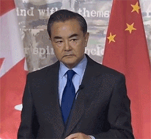 王毅外长表情包更新:翻译没听到?亲自传话