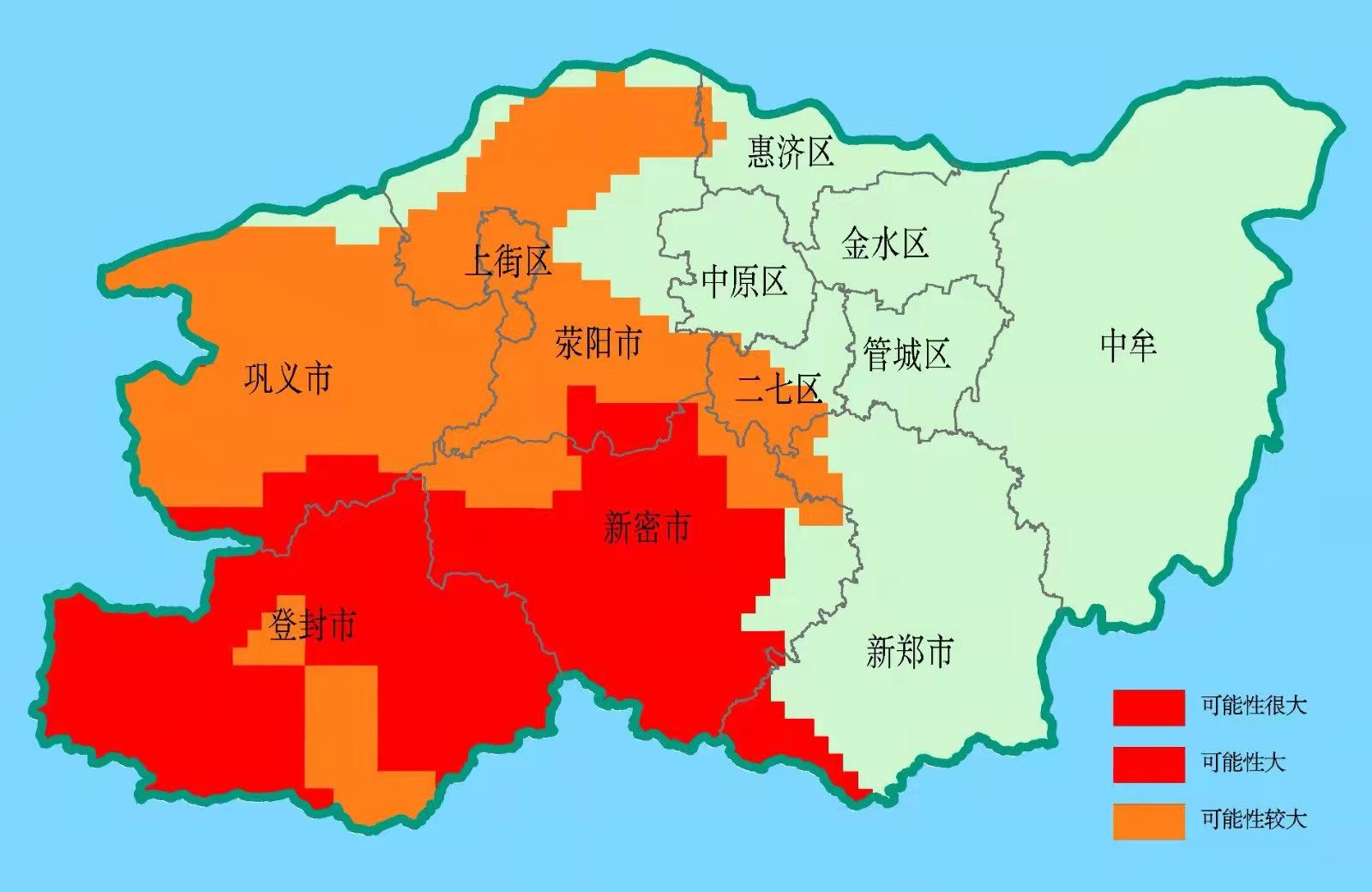 地质灾bob官方下载链接害红色预警！郑州这些区域需防范(图1)