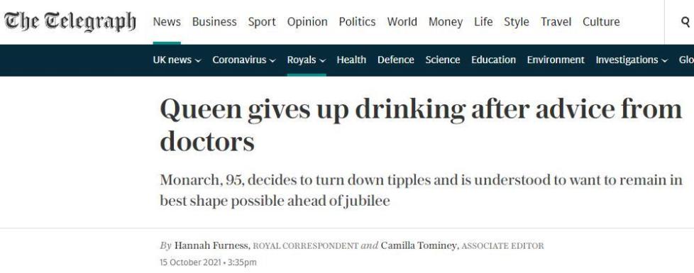 《每日电讯报》报道截图