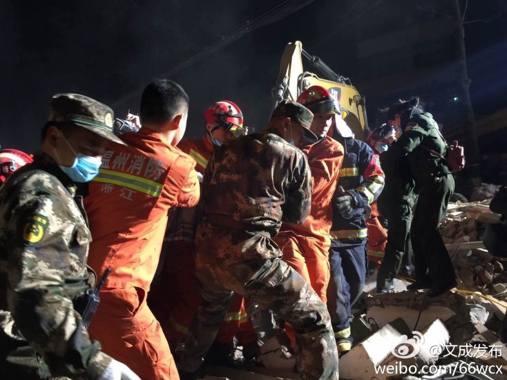 温州民房倒塌 第7名被困人员找到已送医