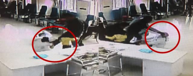 南京两名护士被一男子踹翻在地 只因多扎孩子一针