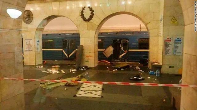 资料图:圣彼得堡地铁爆炸案现场