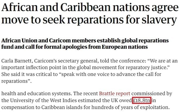 历史清算来了!英国或因奴隶贸易面临巨额索赔
