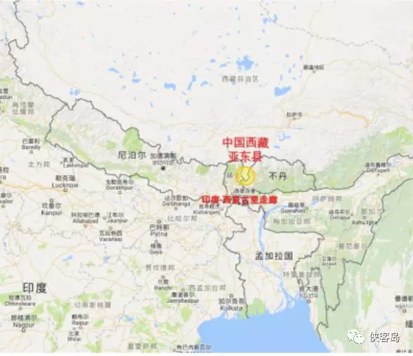 印度中国边境地图图片