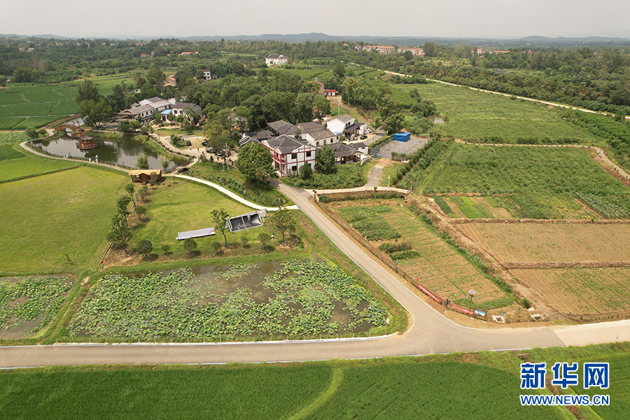 安陆市烟店镇尖山村五言陆色农业公园道路.新华网发