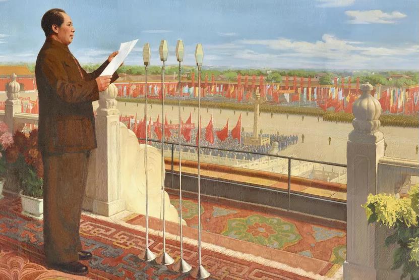 丹青绘巨作 礼赞新中国丨《美术经典中的党史》邀请您走近油画《开国