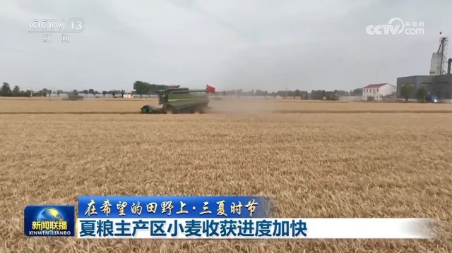 【在希望的田野上·三夏时节】夏粮主产区小麦收获进度加快