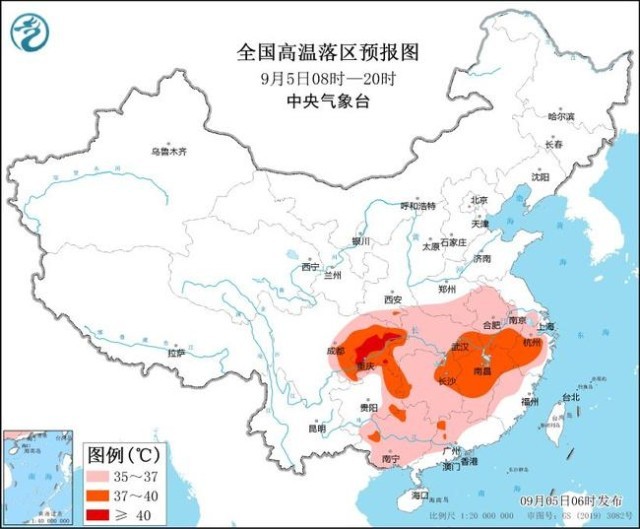 高温黄色预警！川渝等9省区市部分地区最高温可达37至39℃