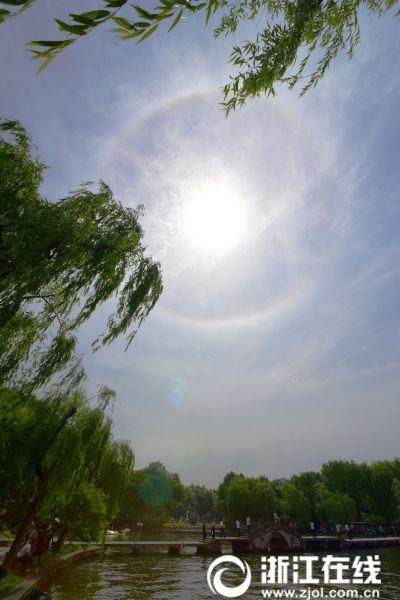 太阳戴美瞳杭州现日晕