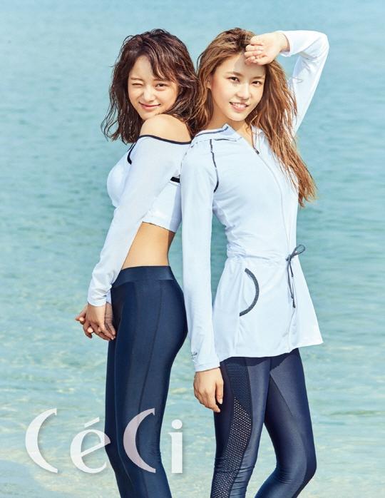 gugudan金世正金娜英泳装写真 美腿细腰吸睛【组图】