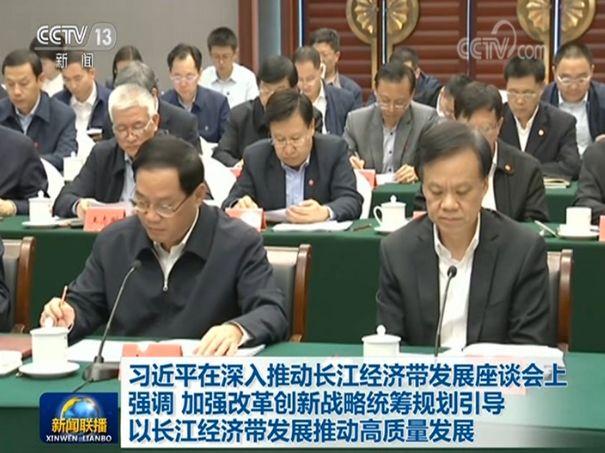 哪些部长,省委书记参加了长江经济带发展座谈会?