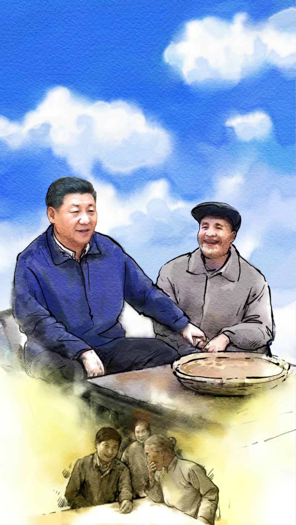 时政 >> 正文十八洞村,花茂村,大凉山…… 串串足印串起不同的地名 从