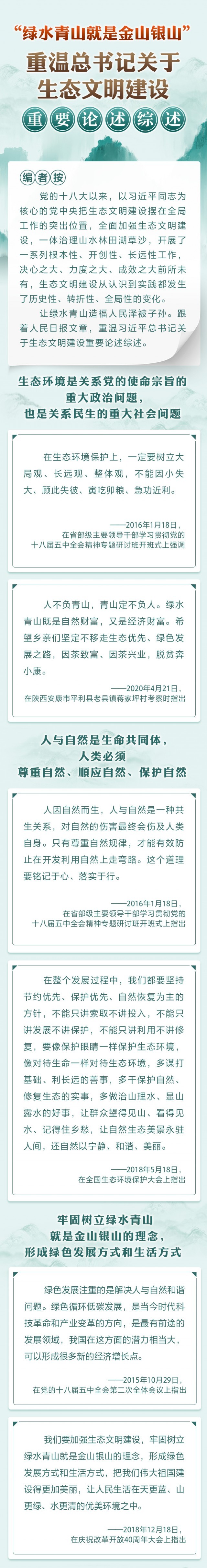 重温习近平总书记关于生态文明建设重要论述综述