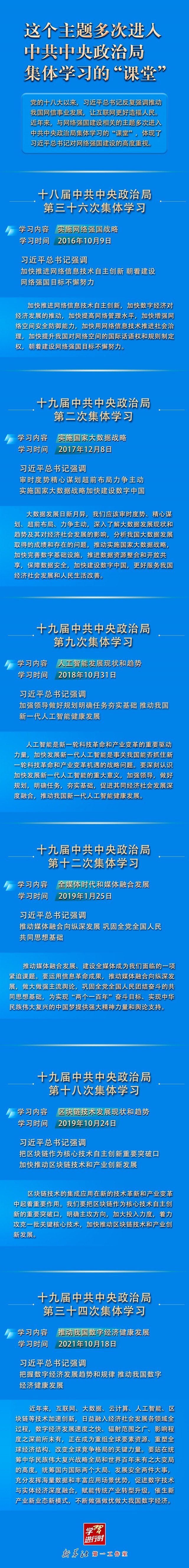 网络强国丨这个主题多次进入中共中央政治局集体学习的课堂